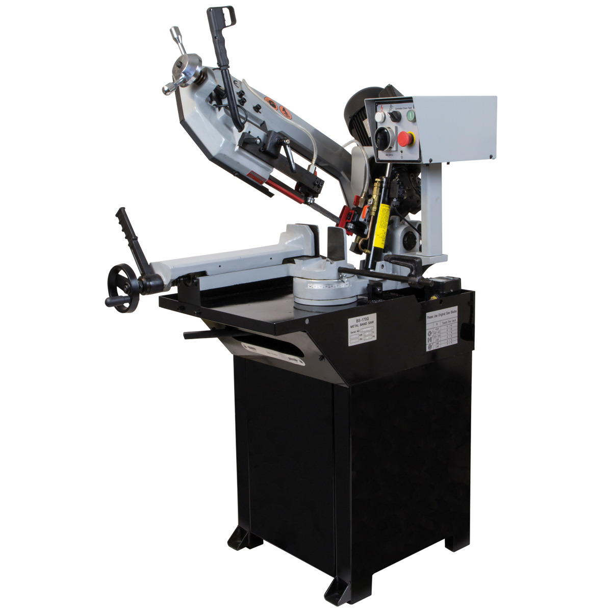 SIP 10 Inch Swivel Head Pull-Down Metal Bandsaw